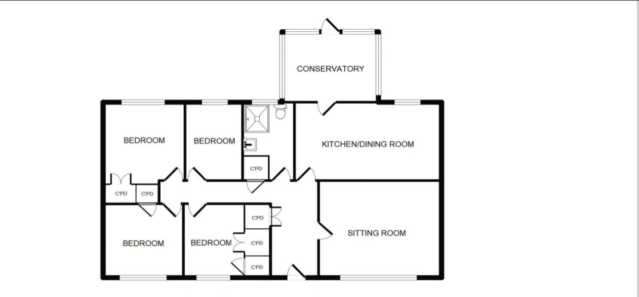 4 bed bungalow