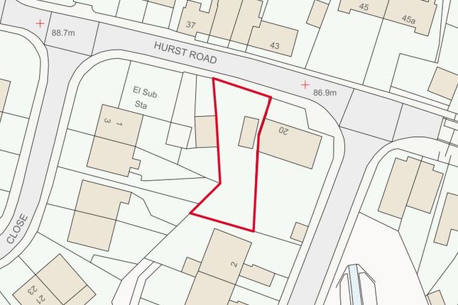 Land, in Land At 18 Hurst Road, £59,000