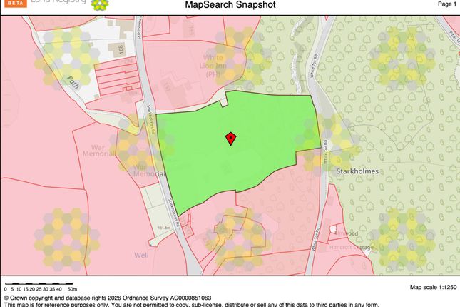 Land, in Starkholmes Road, £800,000