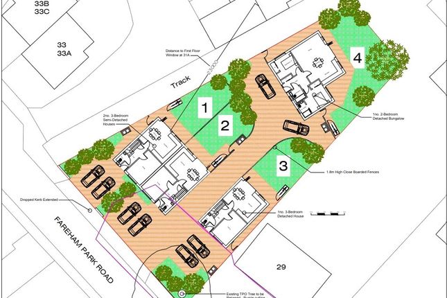Land, in Fareham Park Road, £500,000