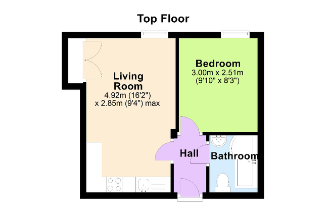 1 bed property, in North Street, £245,000