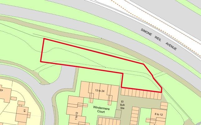 Land, in Cheviot Way, £5,000