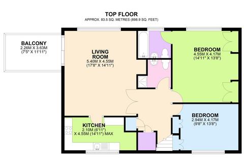 2 bed property, in Leatherhead Road, £400,000