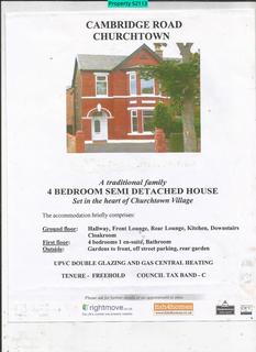 4 bed property, in Cambridge Road, £285,000