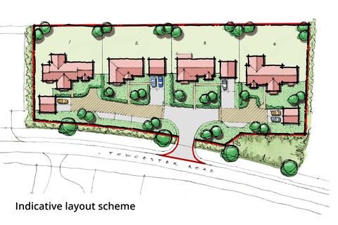 Land, in Towcester Road, £375,000