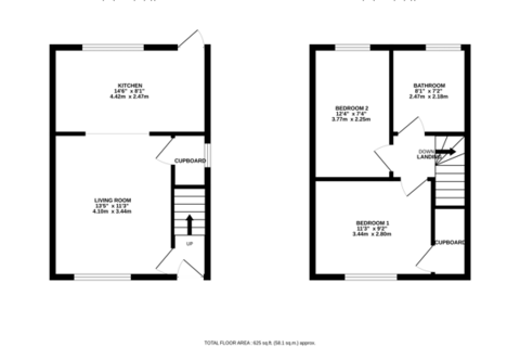 2 bed property, in 61 Algar Road, £77,000