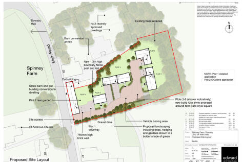 Land, in Spinney Farm, £550,000