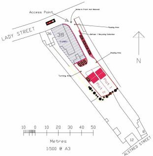 Land, in Lady Street, £65,000