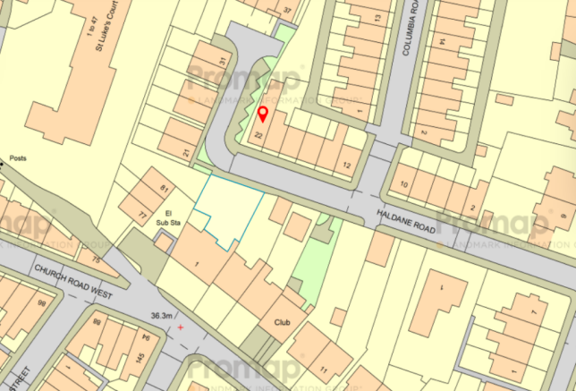 Land, in Haldane Road, £25,000