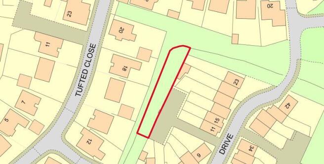 Land, in Aylesbury Drive, £10,000