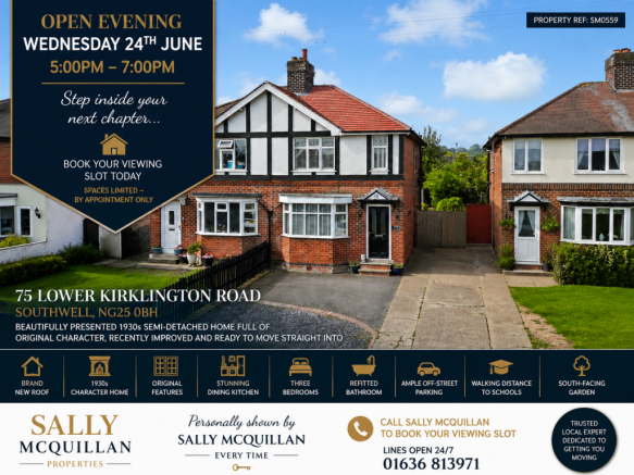 3 bed property, in Lower Kirklington Road, £300,000
