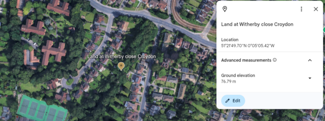 Land, in Witherby Close, £520,000