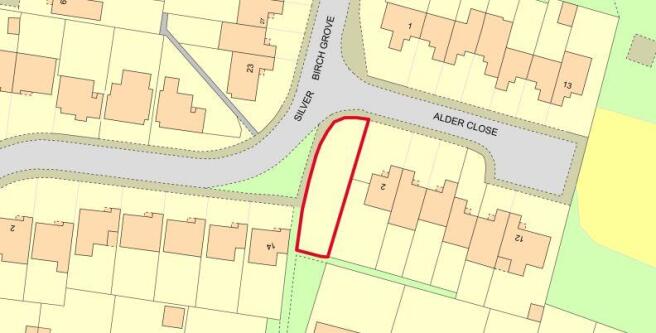 Land, in Land Adjacent 2 Alder Close, £10,000