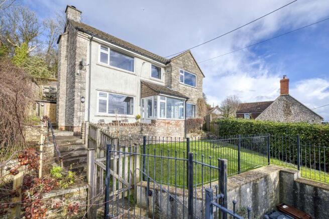 3 bed property, in Elevated detached village home in West Horrington enjoying open views across Wells, £500,000