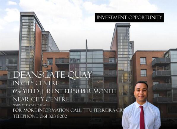 2 bed property, in Deansgate, £270,000