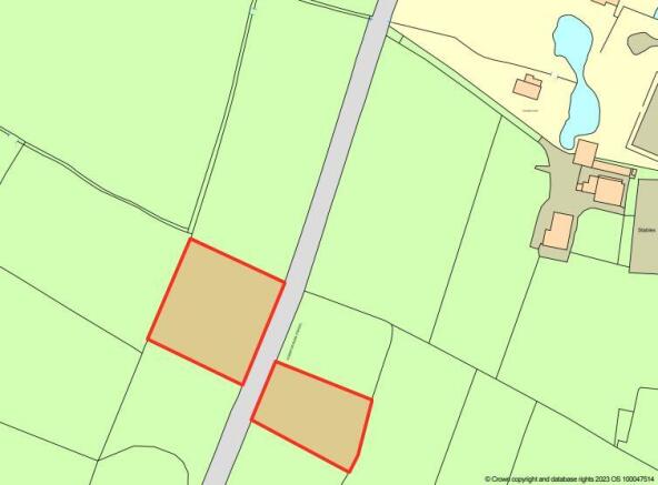 Land, in Two parcels of land at, £30,000