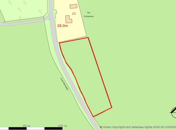 Land, in Land on the south of The Compasses, £50,000