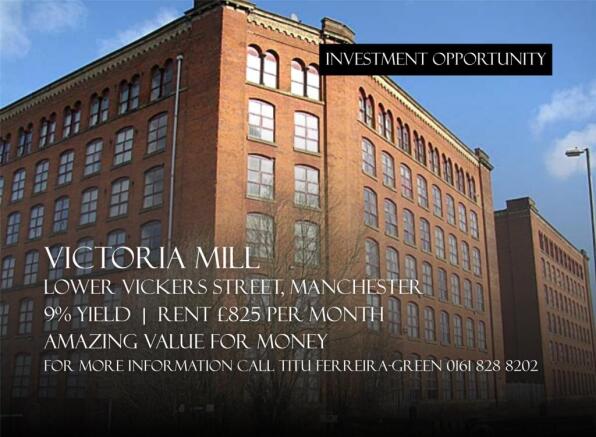1 bed property, in Victoria Mill, £110,000