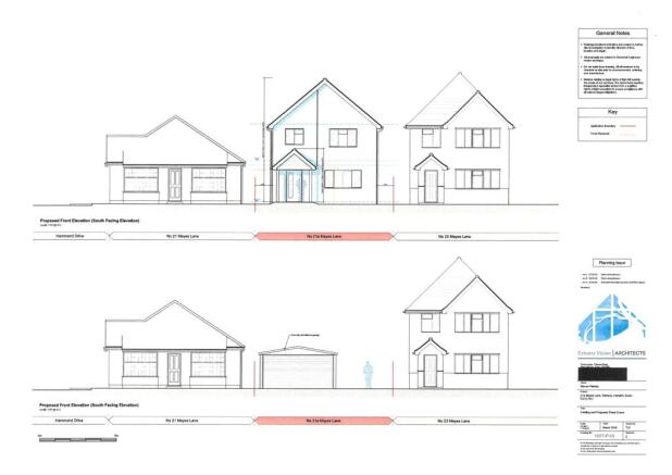 Land, in Mayes Lane, £150,000