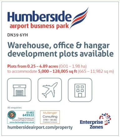 Land, in Humberside International Airport Business Park, £1