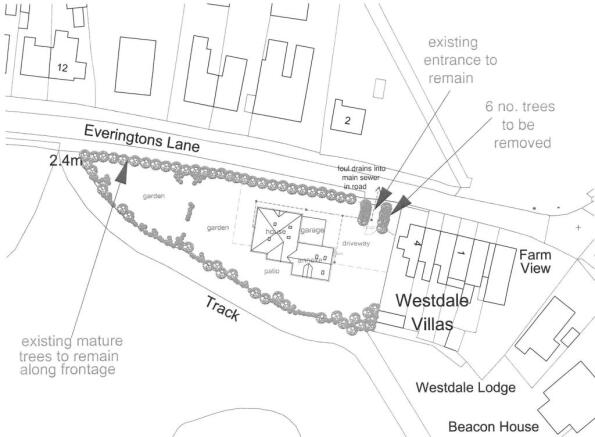 Land, in Everingtons Lane, £180,000