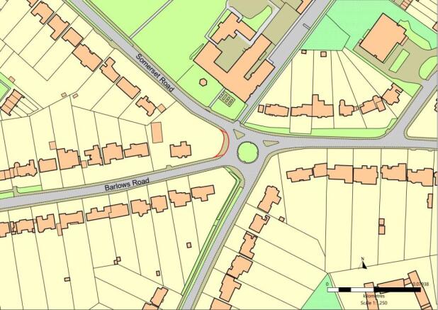 Land, in Land Junction of Barlows Road & Somerset Road, £1,000