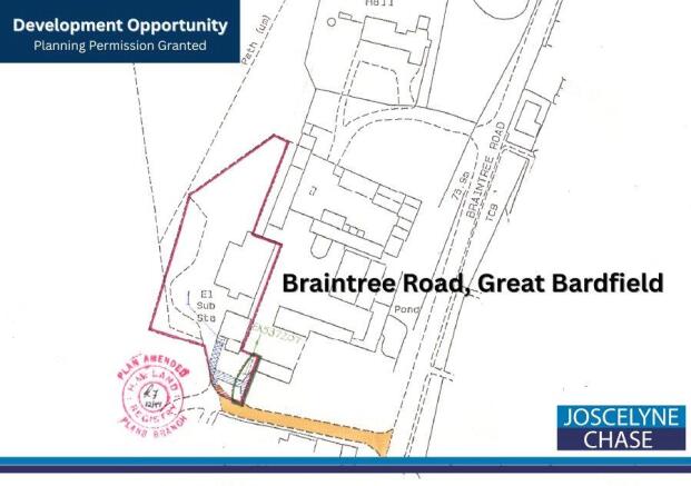 Land, in Bardfield Centre, £900,000
