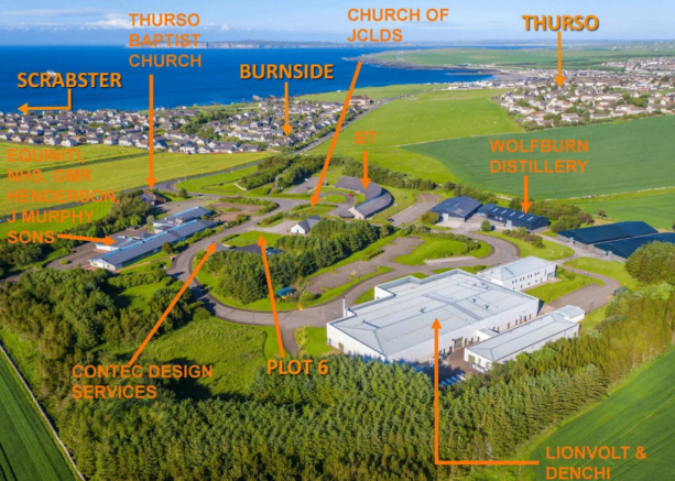 Land, in Plot 6 Thurso Business Park, £23,000