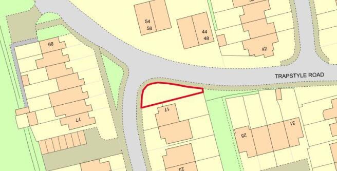 Land, in Land Adjacent to 17 Trapstyle Road, £1,000