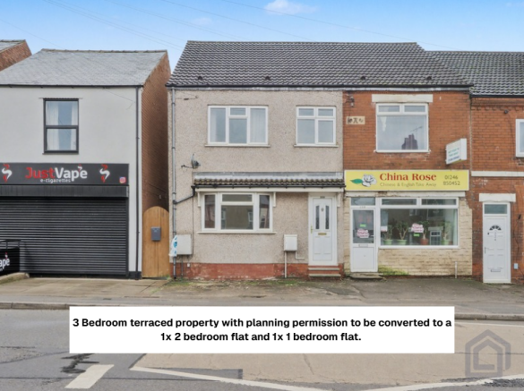 3 bed property, in 228 North Wingfield Road Grassmoor, £75,000