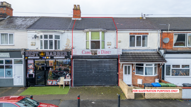 Land, in 266 Heneage Road, £15,000